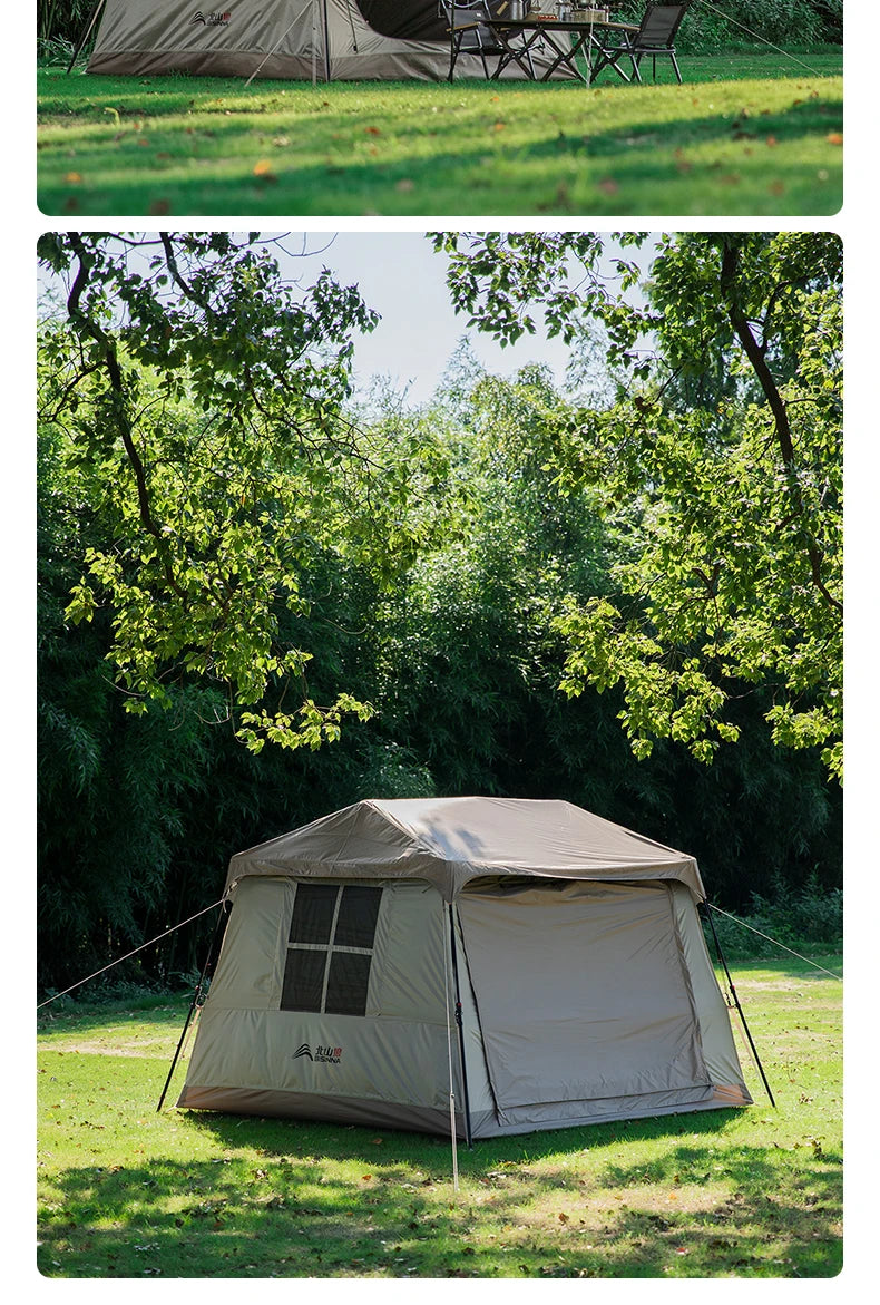 BISINNA One-Touch Automatic Ridge Tent with Titanium Glue – 3-4 Person Outdoor Family Camping TentOutdoor & Camping Gear