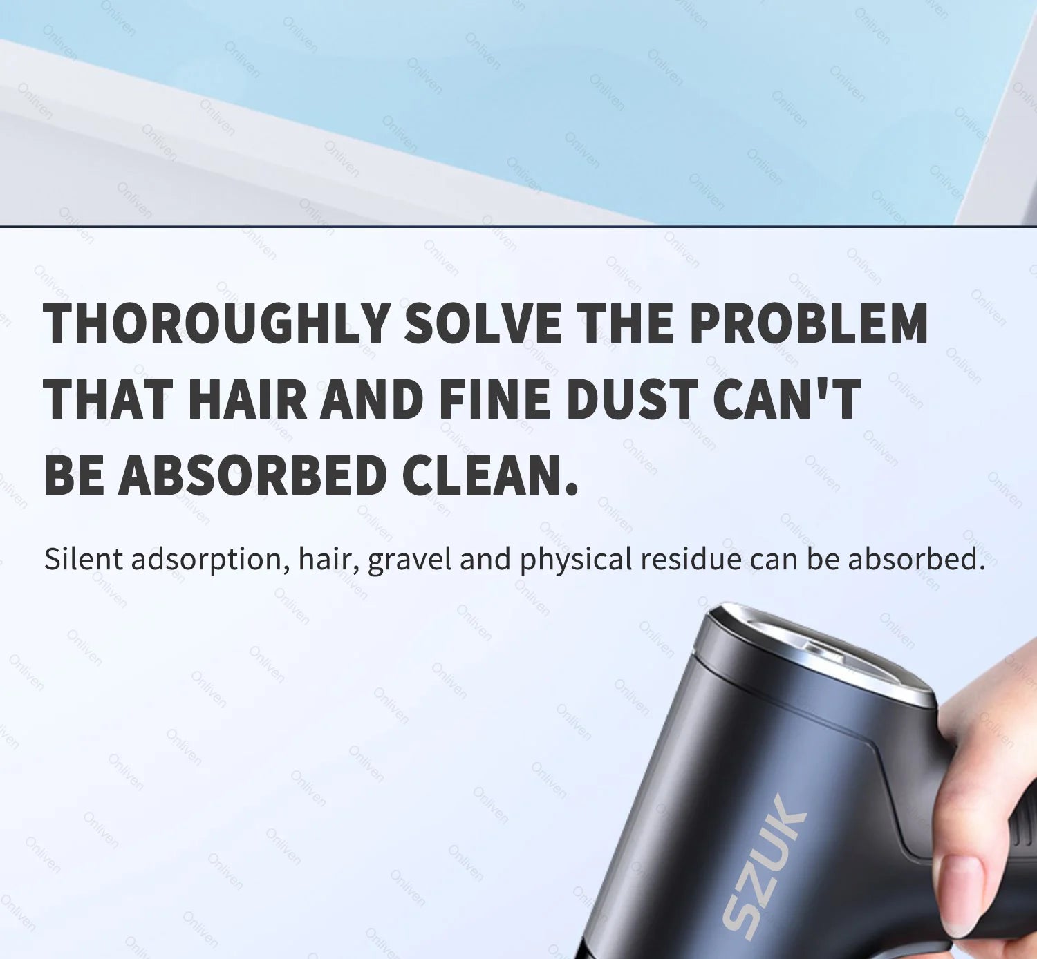 SZUK 98000PA Car Vacuum Cleaner Cordless Handheld Strong Suction Mini Portable Wireless