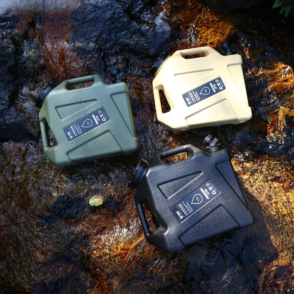 12L Portable Camping Water Container with Detachable Faucet – Large Capacity Outdoor Water Bag for Picnic & Drive