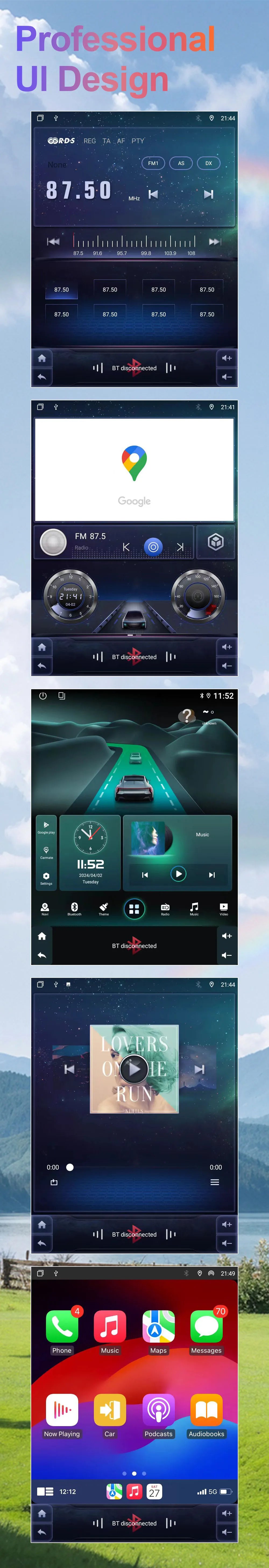 9.7" QLED Touchscreen Android 14 Car Stereo for Ford Ranger 2012-2015 | CarPlay, GPS Navigation, WiFi, Auto Radio Video Player