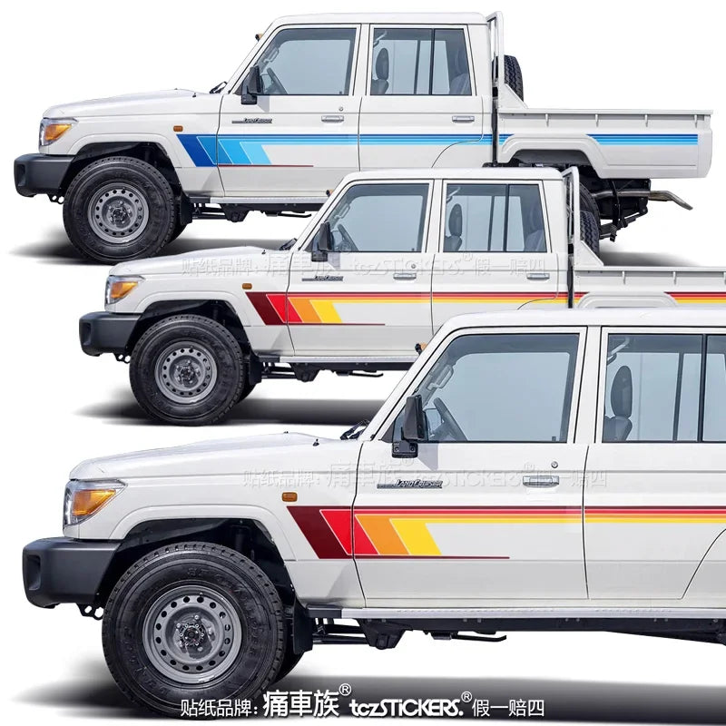 Toyota LC79 Pickup Custom Car Stickers β Premium Vinyl Body Decals for Off-Road Styling & Mod Design