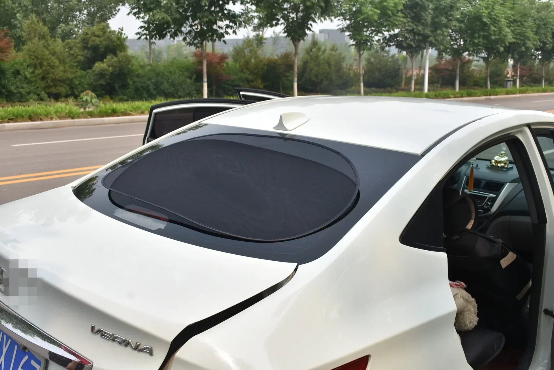 Car Window Sunshade UV Protection Mesh Cover Front Rear Side Curtain Black 1-5PCS