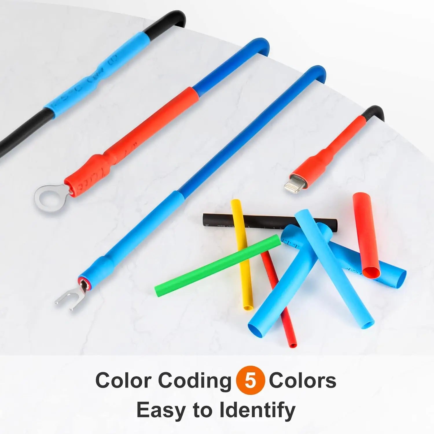 580/560-Pc Heat Shrink Tubing Kit – EVA Material, 6 Colors & 11 Sizes – Perfect for Electrical Insulation & Wire Repairs