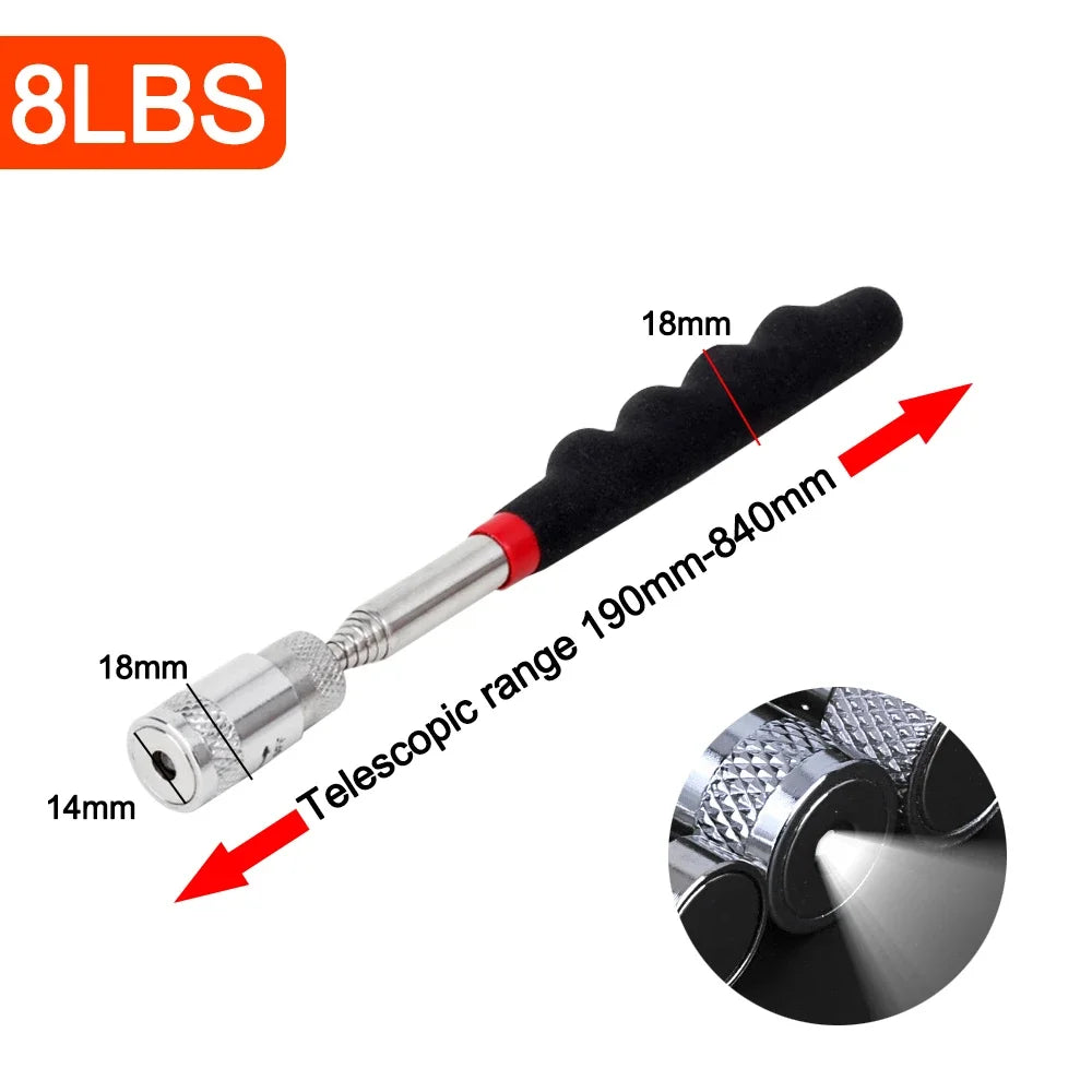 Telescopic Magnetic Pickup Tool – Adjustable Magnet Pen for Nuts, Bolts & Screws