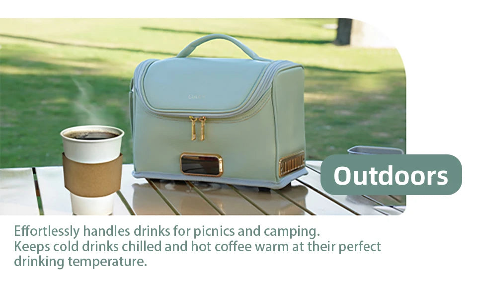 12V/220V Mini Car Refrigerator Portable Cooler Warmer Soft Bag for Travel Home Use