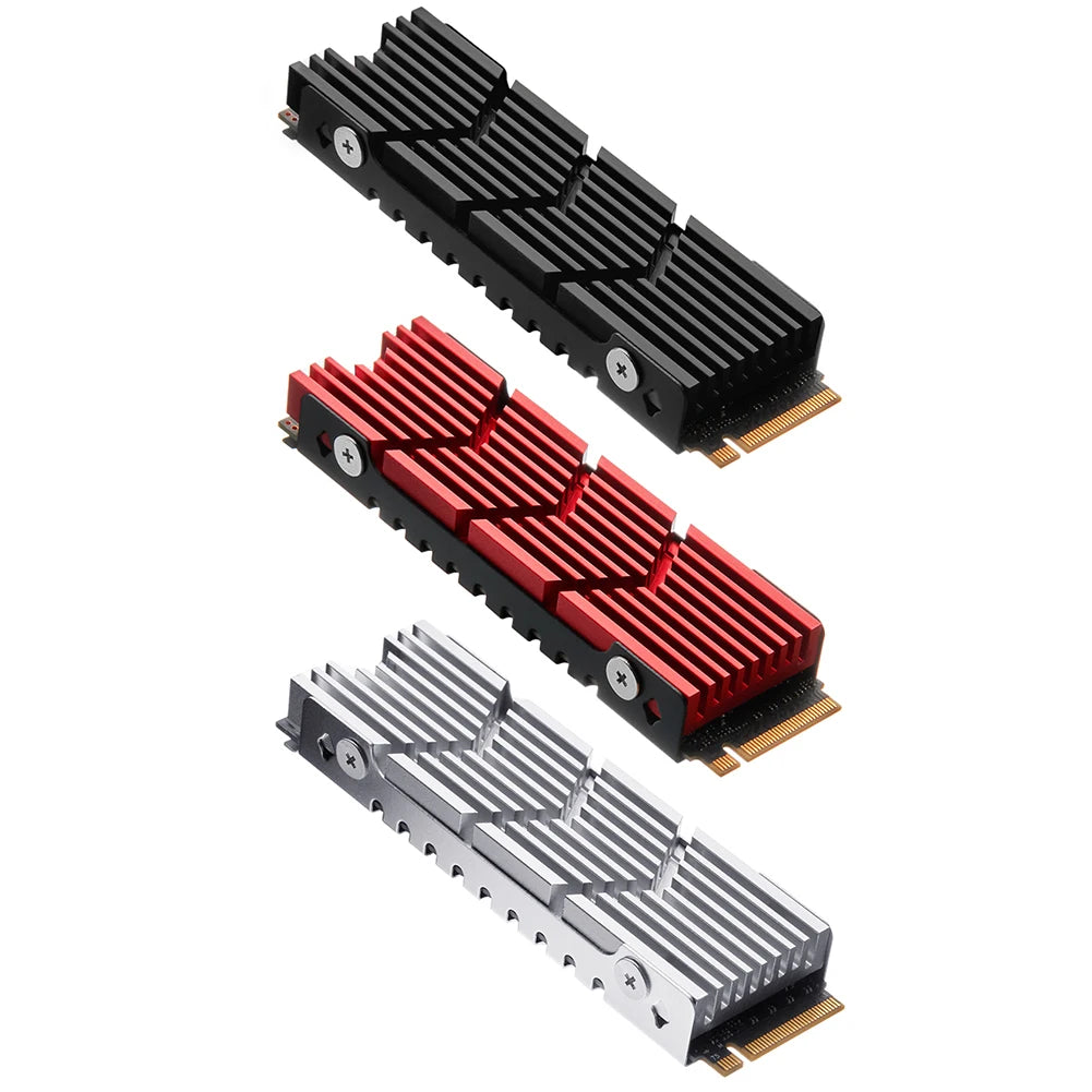 M.2 NVMe 2280 SSD Heatsink Cooler – Aluminum Alloy Heat Sink with Hollow Design & Thermal Silicone Pad for M.2 NGFF SSDsElectronics