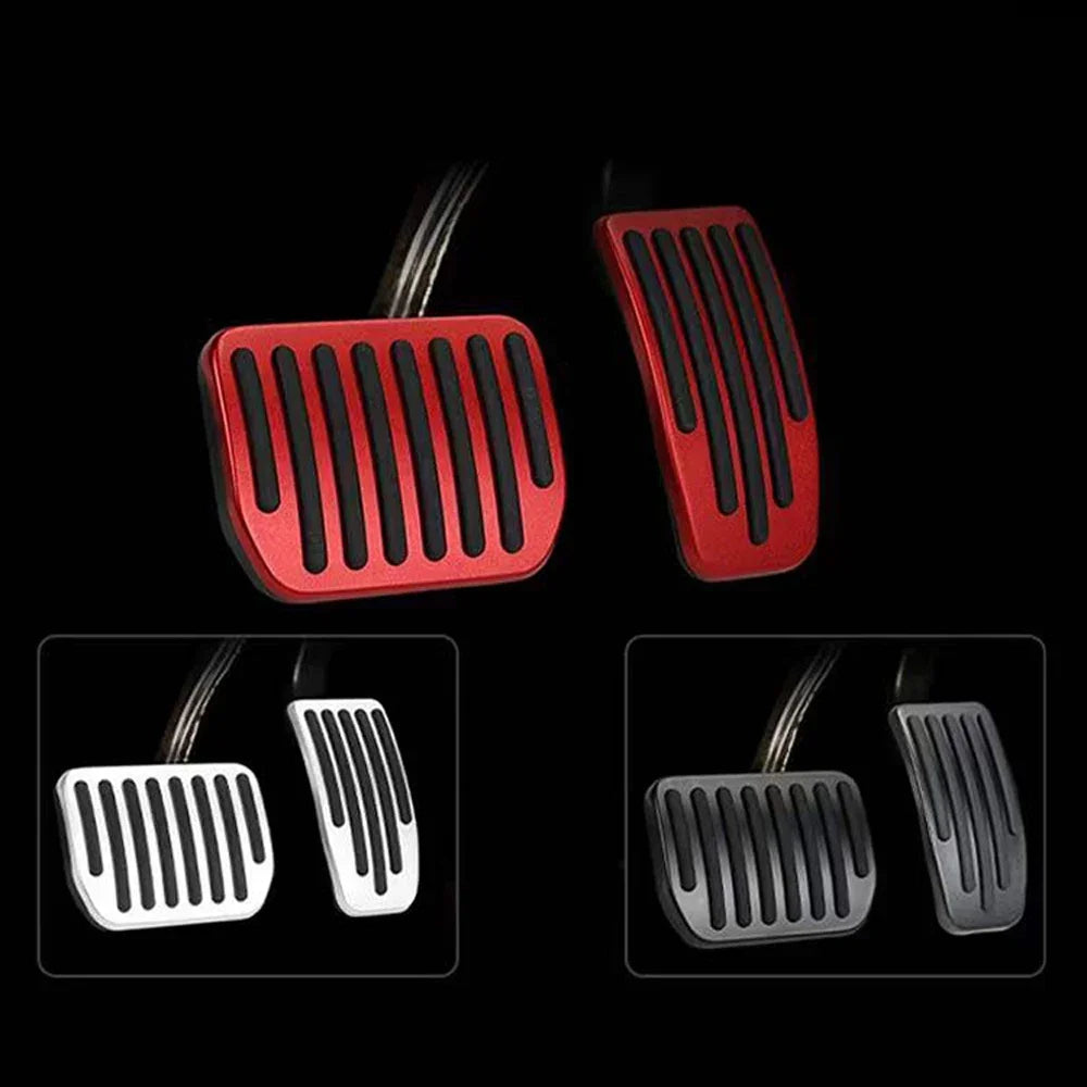 Performance Aluminum Pedal Covers for Tesla Model Y & Model 3 Highland – Non-Slip Brake, Accelerator & Footrest Set