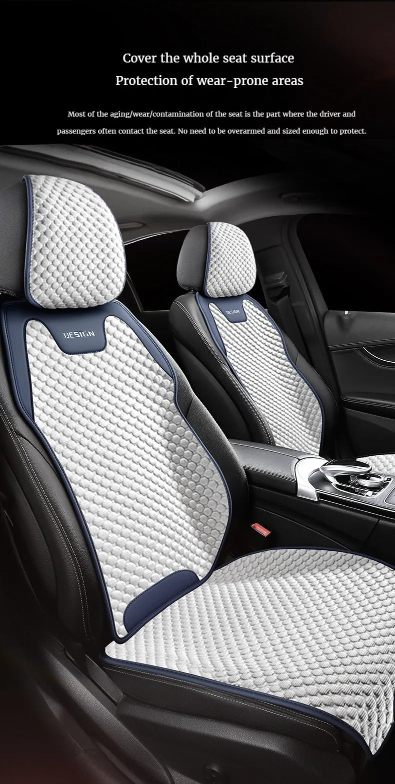 Ice Silk Car Seat Cushion – Breathable, Universal Fit, All-Season Comfort & Durability for Front Seats