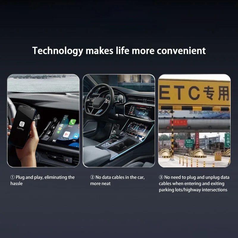 Xiaomi 2-in-1 Wireless Android Auto Adapter CarPlay Dongle AI Smart Box for Wired Cars