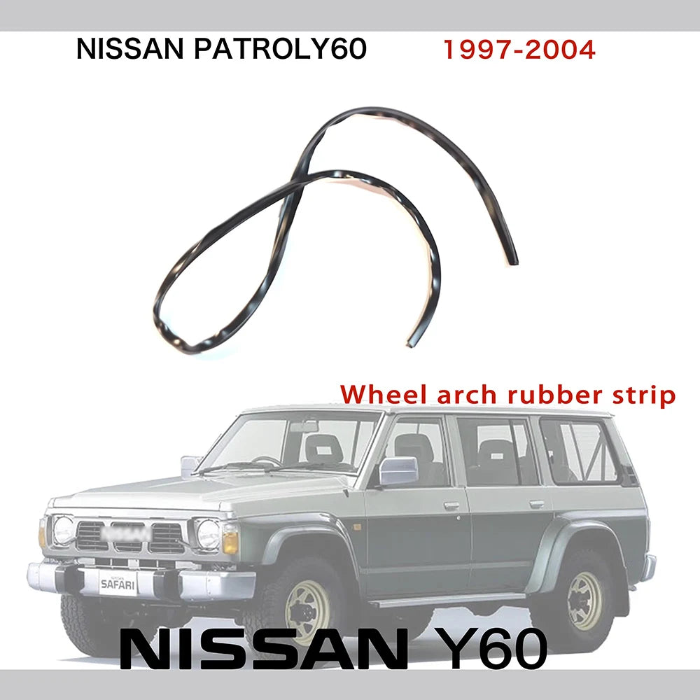 4PC Fender Flare Seal Rubber Strips for Nissan Patrol Y60 | Durable Fender Accessories