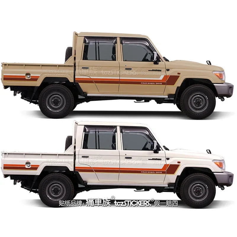 Toyota LC79 Pickup Custom Car Stickers β Premium Vinyl Body Decals for Off-Road Styling & Mod Design