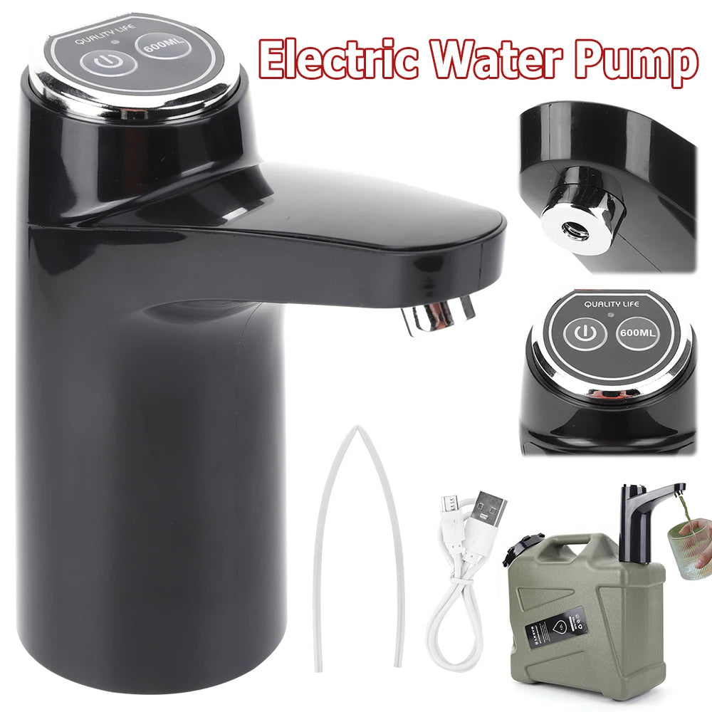 Portable USB Rechargeable Electric Water Pump – One-Key Auto Dispense for Outdoor CampingOutdoor & Camping Gear
