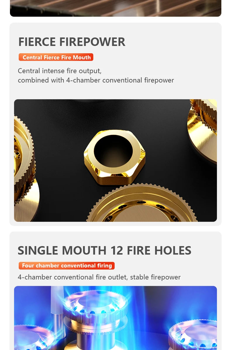 BISINNA 5800W High-Power Portable Camping Gas Stove – Outdoor Cassette Burner for Hiking, Trekking & Picnic