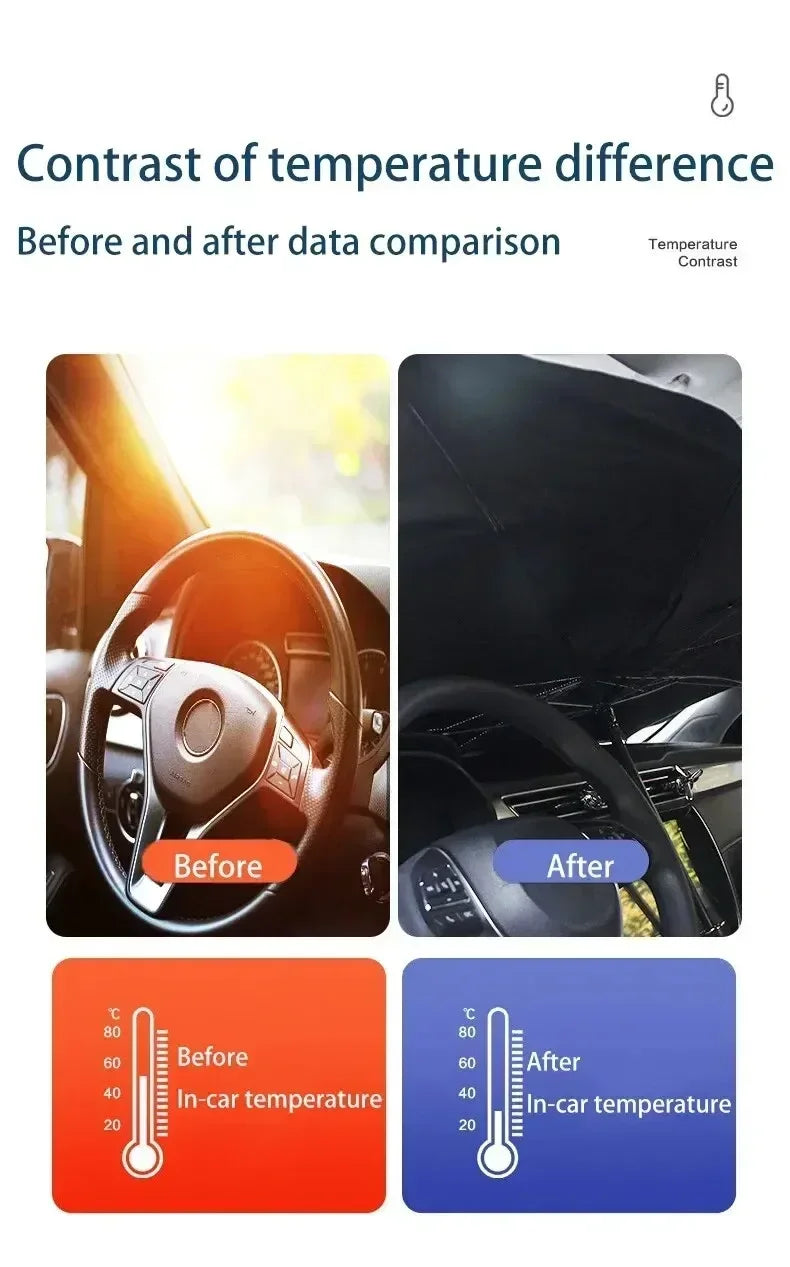 Universal Car Sunshade Foldable Windshield Cover Front & Side Window UV Protection Reflector