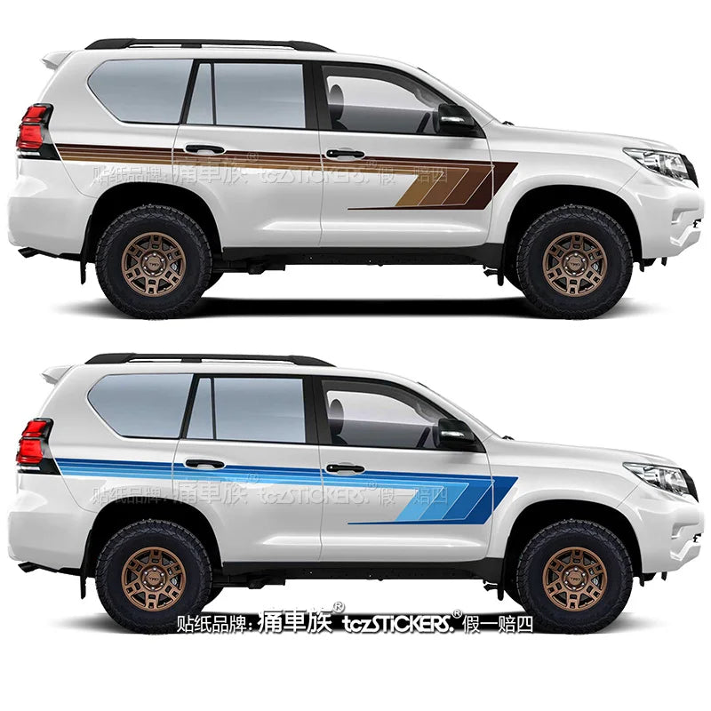 Premium Body Decal Stickers for Toyota Land Cruiser Prado LC150 – Sporty Exterior Customization & Personalized Car Styling Accessories