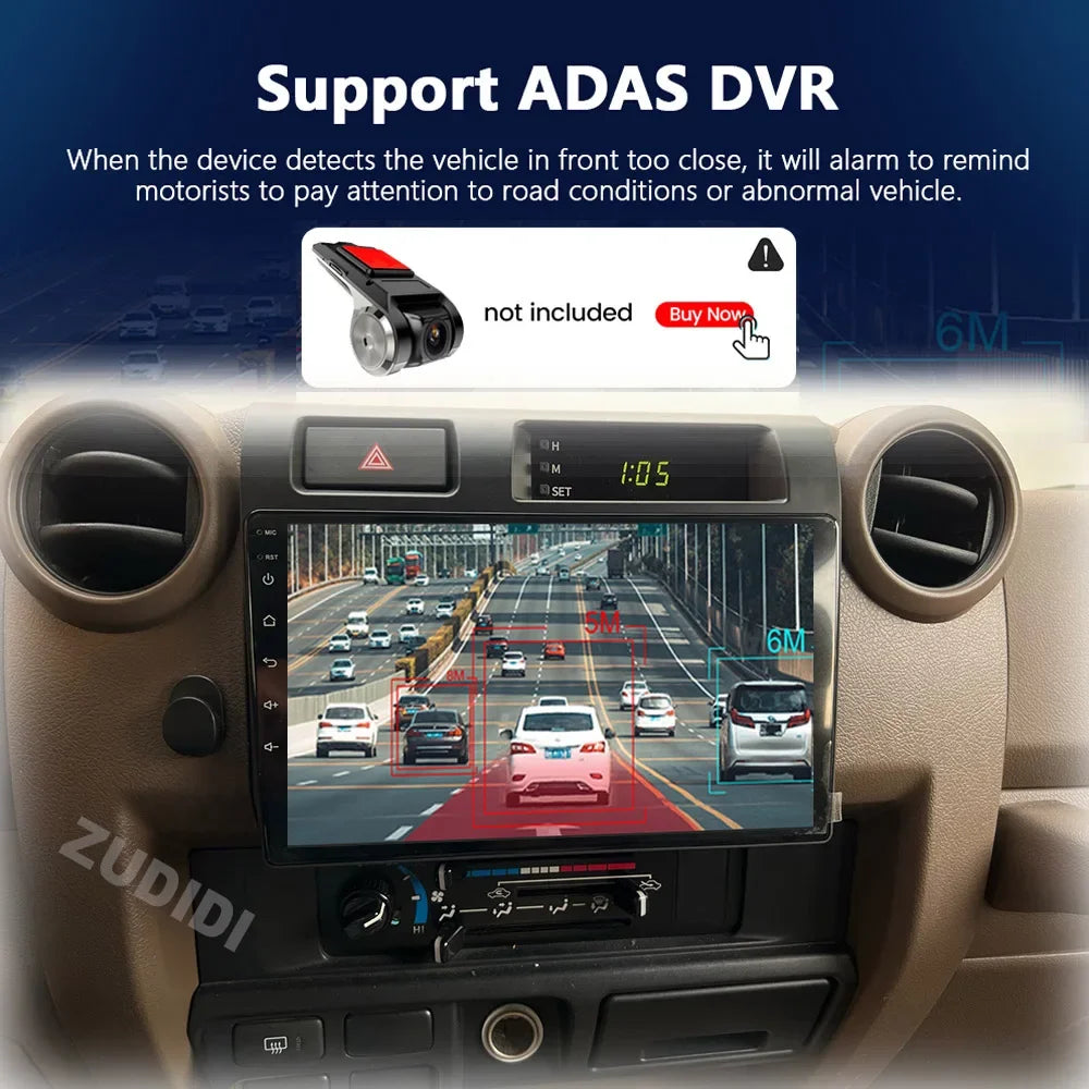 9" Android 13 Car Stereo for Toyota Land Cruiser LC70/LC79 (2007–2020) | Wireless CarPlay, Multimedia Player, DVD, Bluetooth, GPS NavigationCar & Automotive Accessories