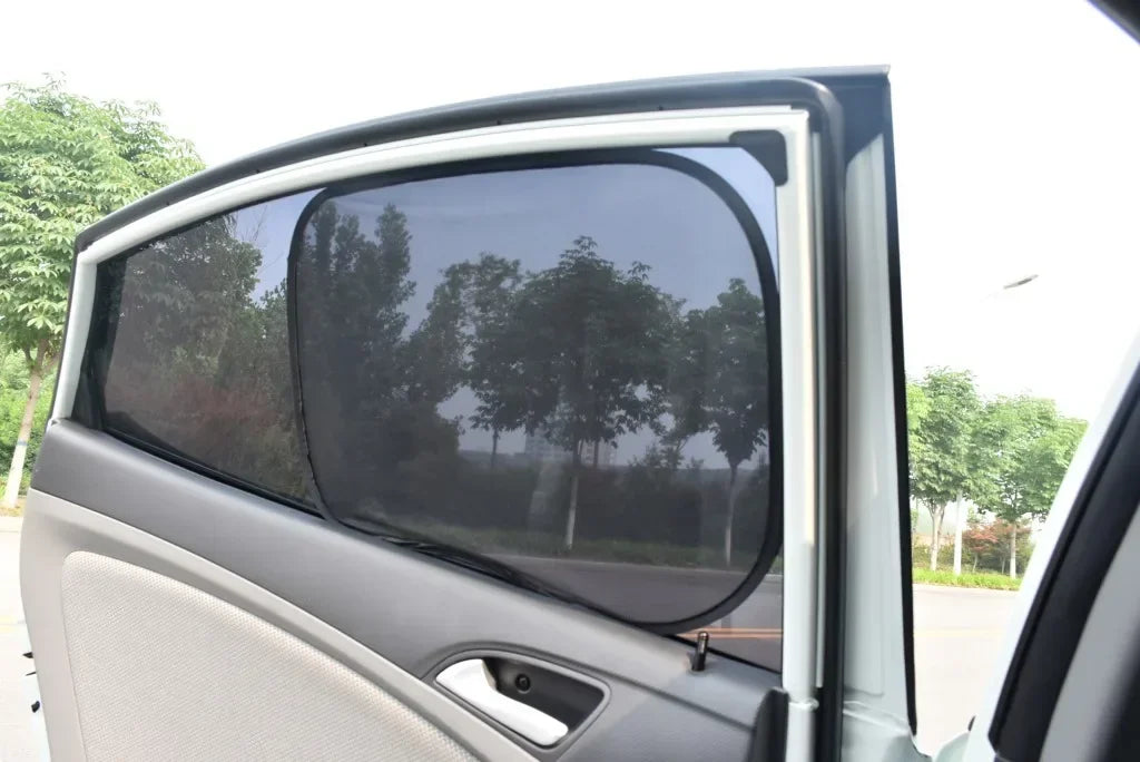 Car Window Sunshade UV Protection Mesh Cover Front Rear Side Curtain Black 1-5PCS