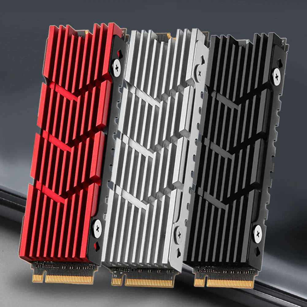 M.2 NVMe 2280 SSD Heatsink Cooler – Aluminum Alloy Heat Sink with Hollow Design & Thermal Silicone Pad for M.2 NGFF SSDsElectronics