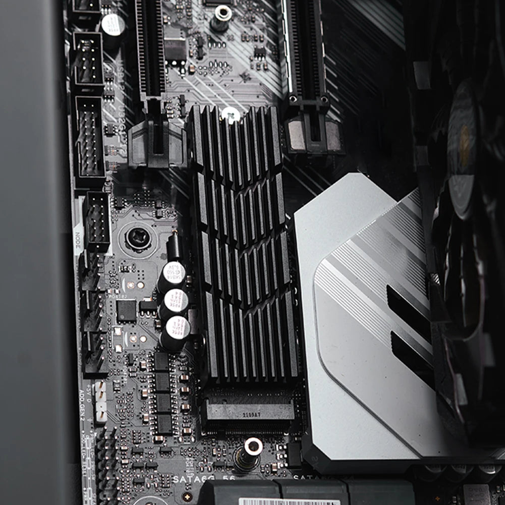 M.2 NVMe 2280 SSD Heatsink Cooler – Aluminum Alloy Heat Sink with Hollow Design & Thermal Silicone Pad for M.2 NGFF SSDsElectronics