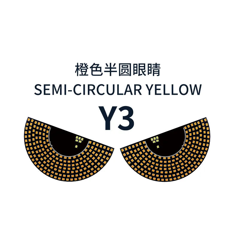 Devil’s Eyes LED Matrix Strobe Signal Lights – USB Plug-in Warning & Decoration for Car Windshields