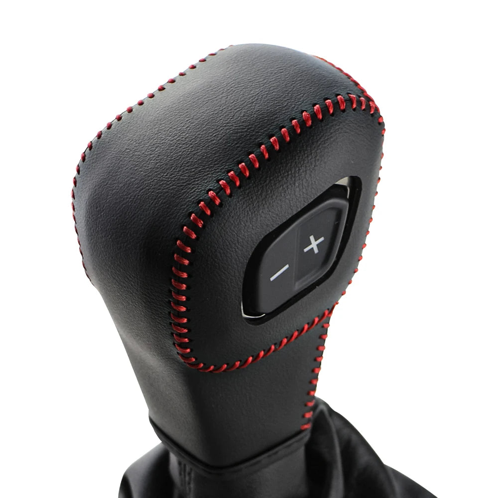 Premium Leather Gear Shift Knob Cover for Ford Everest & Ranger 2020-2022 LHD – Durable Car Accessories