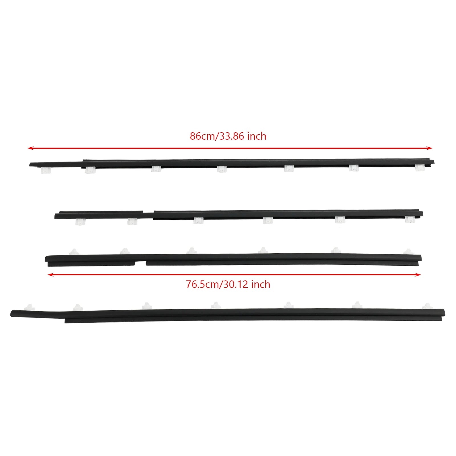 Toyota Land Cruiser FJ80 FZJ80 4pcs Door Window Belt Weatherstrip Seal Replacement