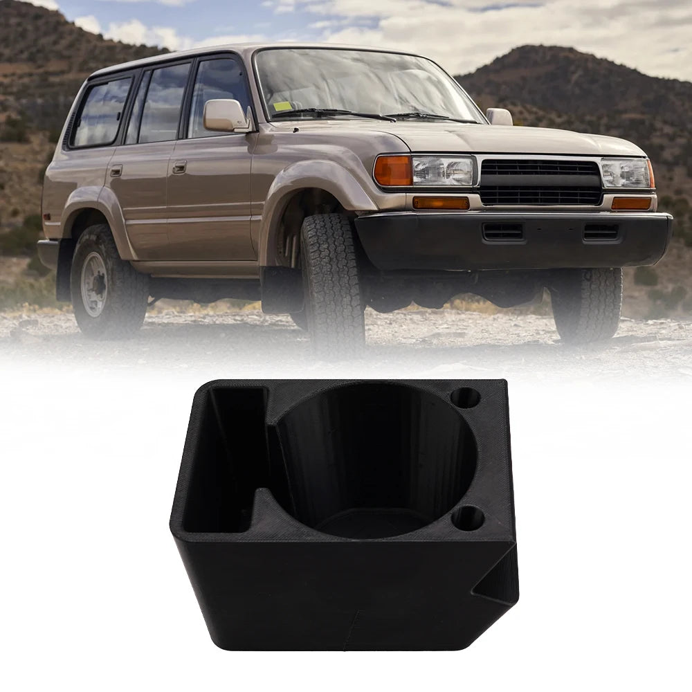 Square Insert Cup Holder Armrest Box for Toyota Landcruiser 80 Series Console Black
