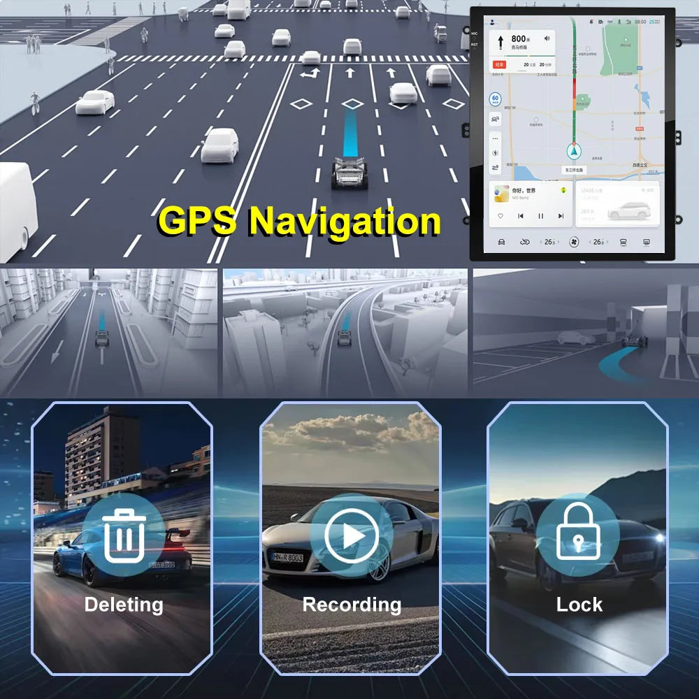 9.7" QLED Touchscreen Android 14 Car Stereo for Ford Ranger 2012-2015 | CarPlay, GPS Navigation, WiFi, Auto Radio Video Player