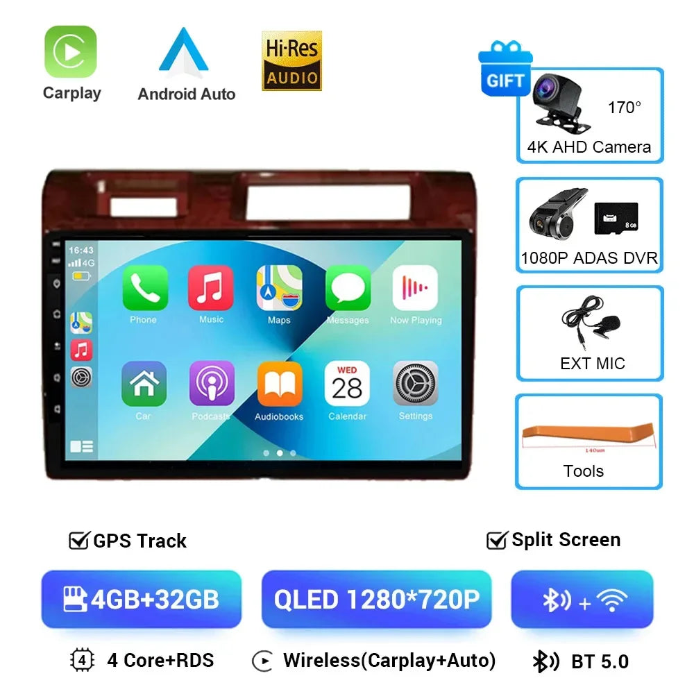 9" Android 13 Car Stereo for Toyota Land Cruiser LC70/LC79 (2007–2020) | Wireless CarPlay, Multimedia Player, DVD, Bluetooth, GPS NavigationCar & Automotive Accessories