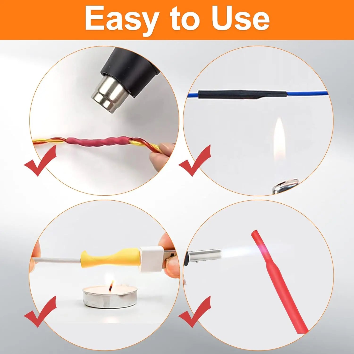 580/560-Pc Heat Shrink Tubing Kit – EVA Material, 6 Colors & 11 Sizes – Perfect for Electrical Insulation & Wire Repairs
