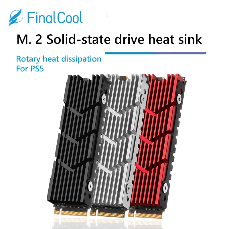 M.2 NVMe 2280 SSD Heatsink Cooler – Aluminum Alloy Heat Sink with Hollow Design & Thermal Silicone Pad for M.2 NGFF SSDsElectronics