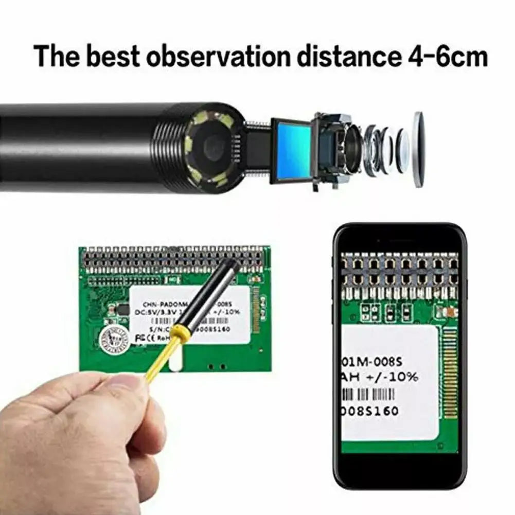 2-in-1 Endoscope Camera Micro USB Type C 7mm Lens Waterproof Inspection Borescope for Android PC Car Sewer