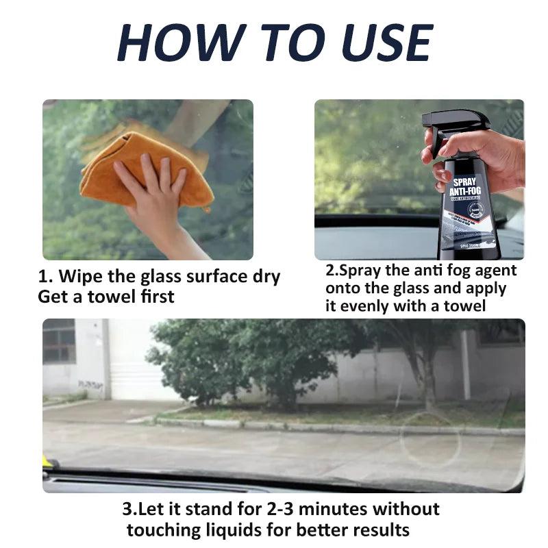 Car Glass Anti-Rain Spray Auto Water Repellent Coating Agent Waterproof Windshield Anti-Fog Cleaner