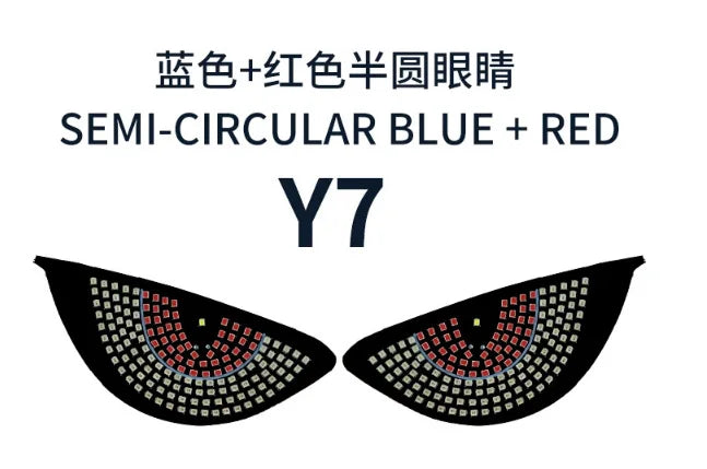 Devil’s Eyes LED Matrix Strobe Signal Lights – USB Plug-in Warning & Decoration for Car Windshields