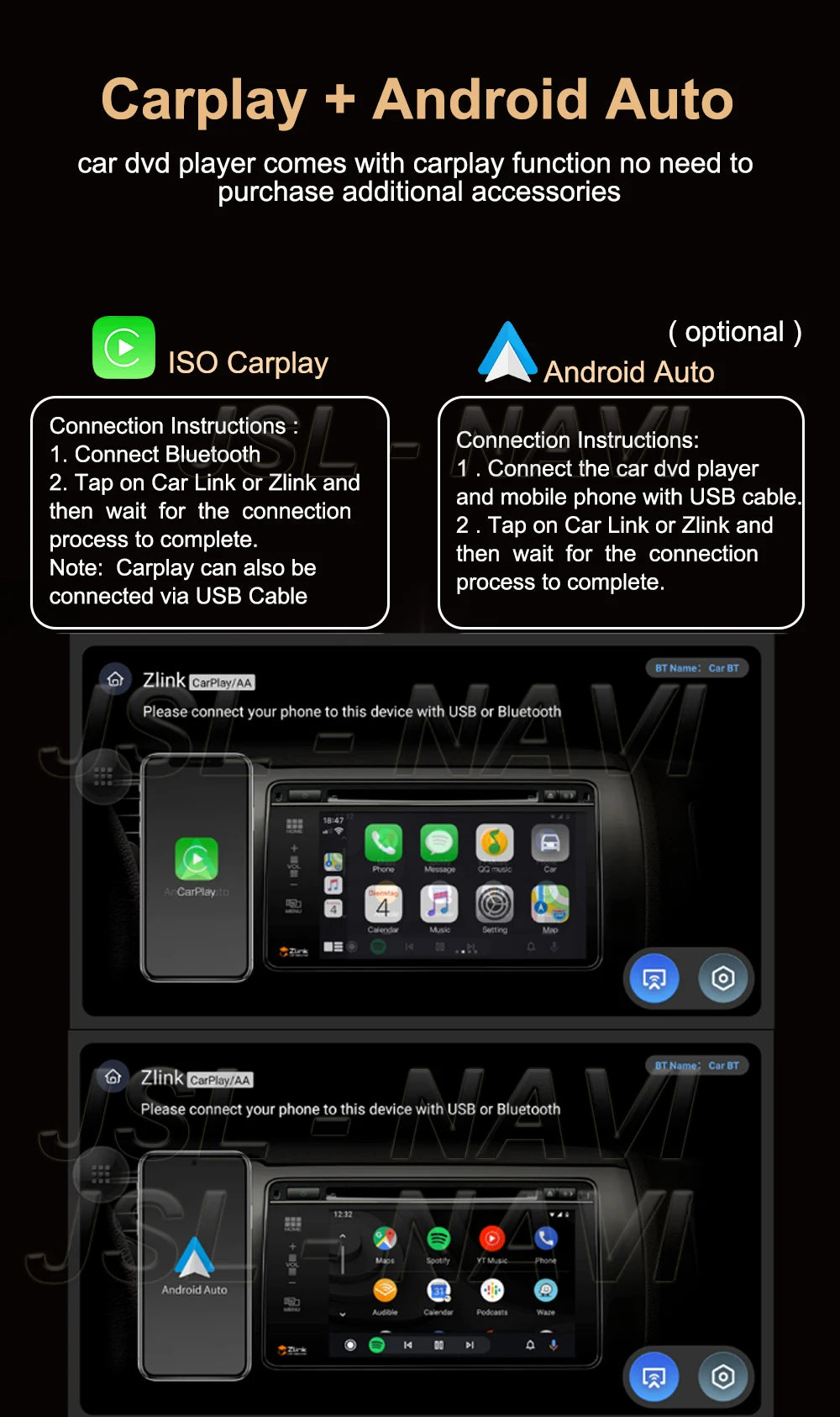 Android 15 Car Stereo GPS Multimedia Player for Toyota Hilux Revo/Vigo IMV (2016–2020) | Wireless CarPlay & Android AutoCar & Automotive Accessories