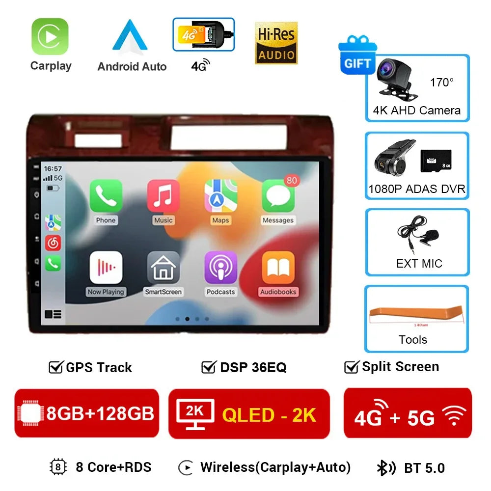 9" Android 13 Car Stereo for Toyota Land Cruiser LC70/LC79 (2007–2020) | Wireless CarPlay, Multimedia Player, DVD, Bluetooth, GPS NavigationCar & Automotive Accessories