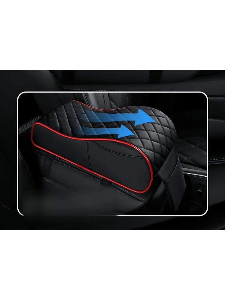 Universal Memory Foam Car Armrest Cushion – Elevated Center Console Pad with Ergonomic Support & Non-Slip Design