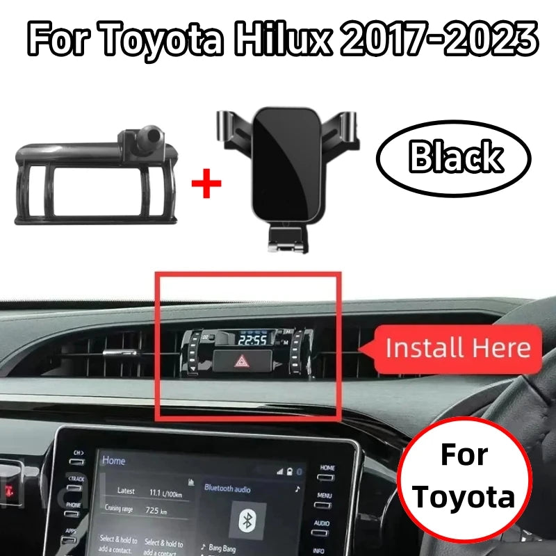 Car Phone Holder for Toyota Hilux 2017-2023 GPS Navigation Dash Mount Bracket Style