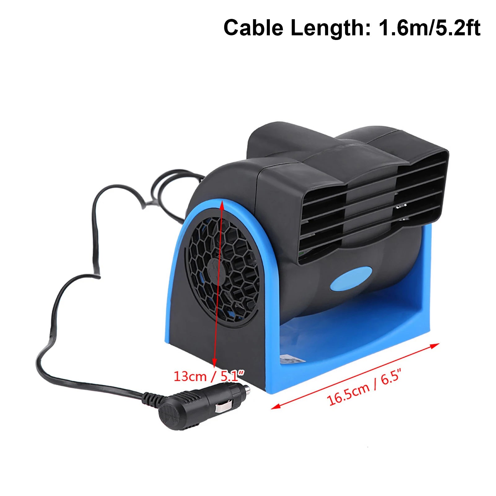 12V Electric Car Fan Mini Adjustable Silent Air Cooling Fan Vehicle Dashboard Air Cooler