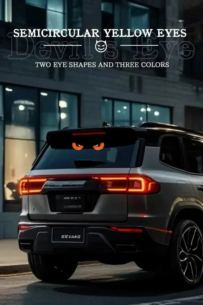 Devil’s Eyes LED Matrix Strobe Signal Lights – USB Plug-in Warning & Decoration for Car Windshields