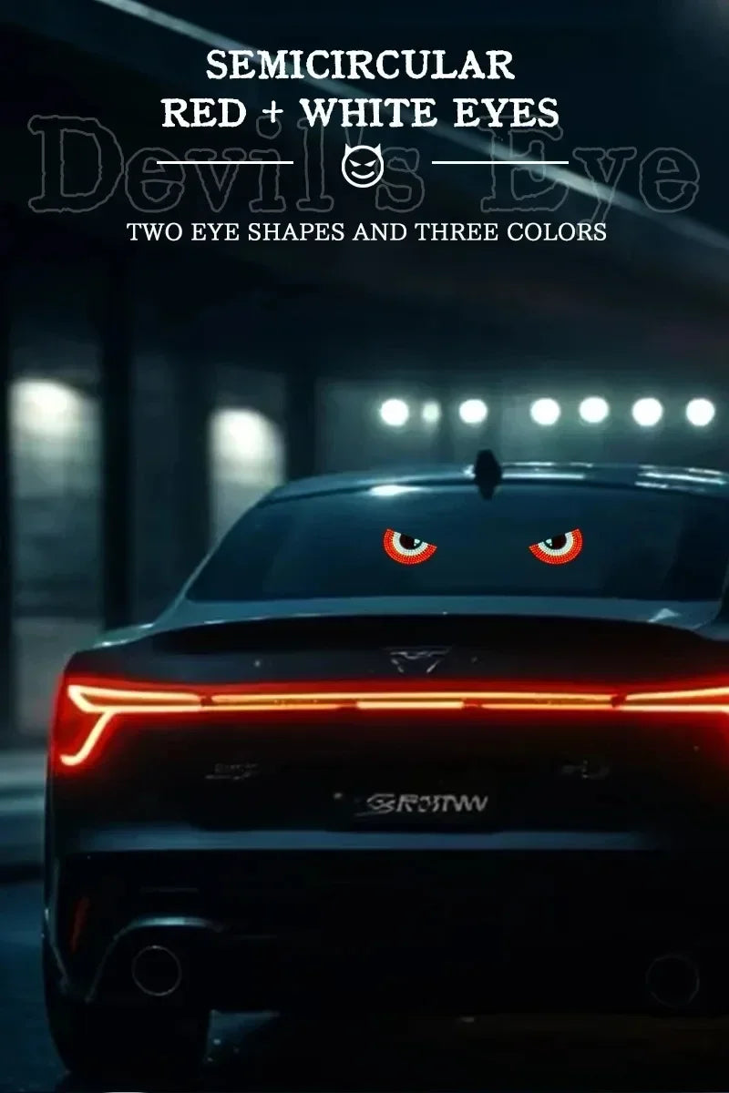 Devil’s Eyes LED Matrix Strobe Signal Lights – USB Plug-in Warning & Decoration for Car Windshields