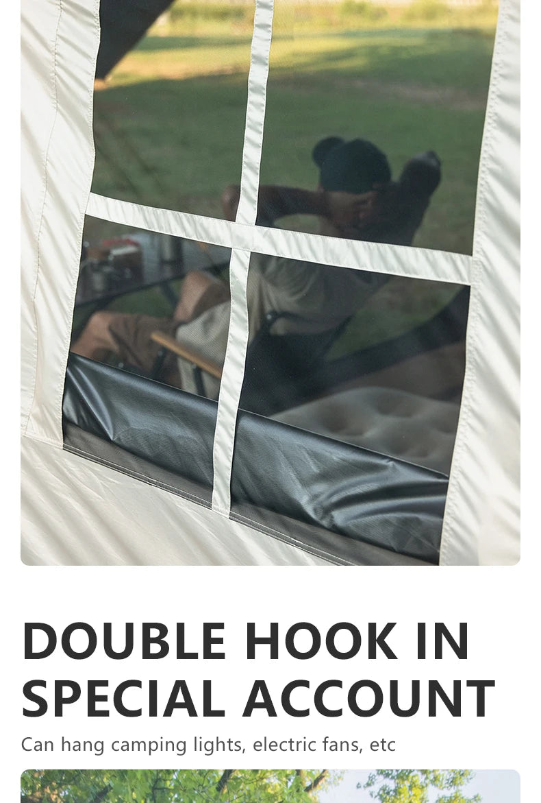 BISINNA One-Touch Automatic Ridge Tent with Titanium Glue – 3-4 Person Outdoor Family Camping TentOutdoor & Camping Gear