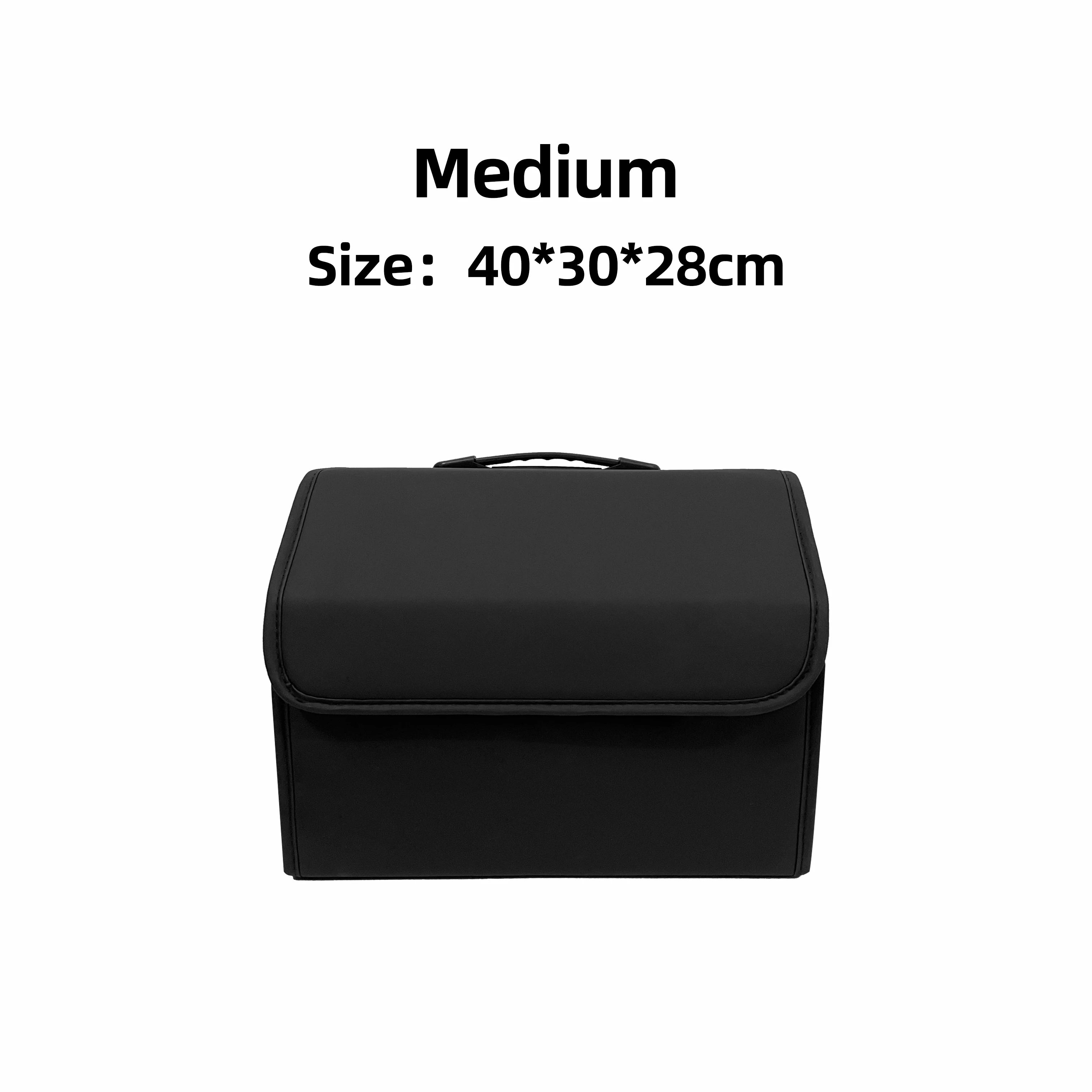 PU Leather Car Trunk Storage Box Organizer Foldable Collapsible Container Auto Accessories