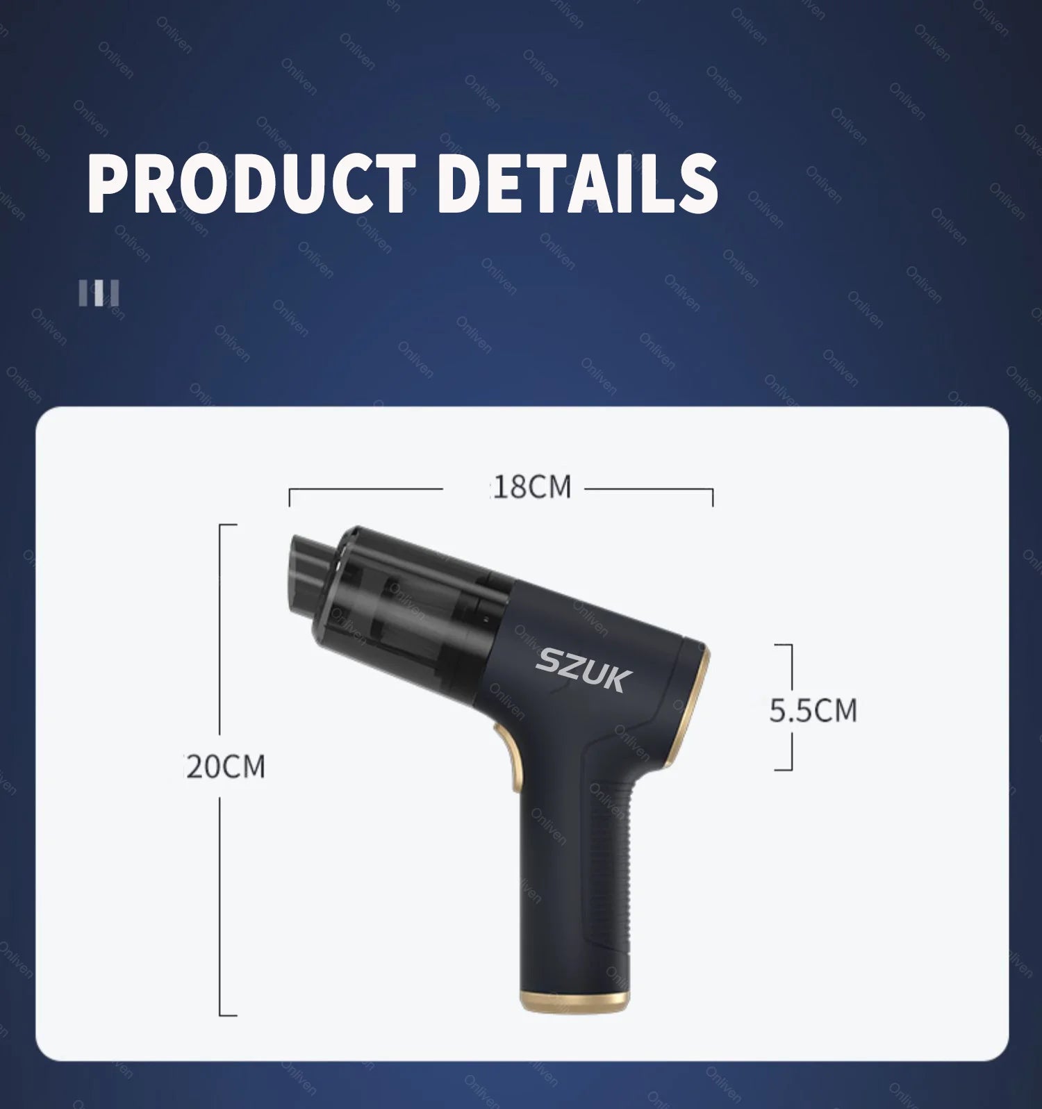 SZUK 98000PA Car Vacuum Cleaner Cordless Handheld Strong Suction Mini Portable Wireless