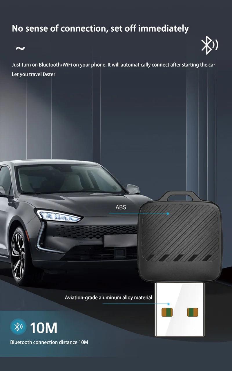 Xiaomi 2-in-1 Wireless Android Auto Adapter CarPlay Dongle AI Smart Box for Wired Cars