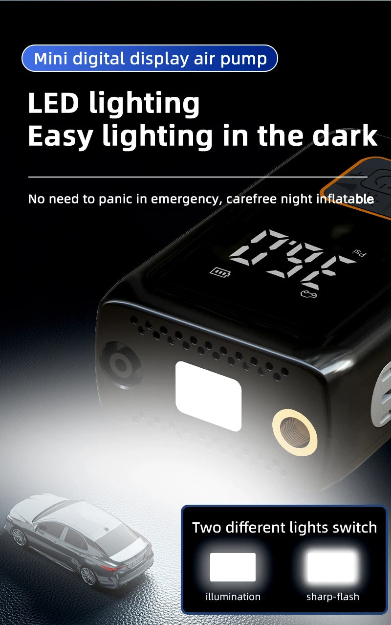 Xiaomi Smart Digital Tire Inflator Mini Air Pump Portable Compressor for Car & Bike