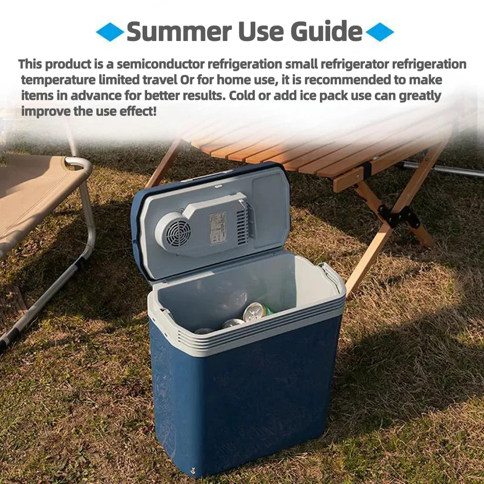 25L Car Refrigerator Cooler Warmer 12V 220V Mini Fridge for Truck RV Camping Travel