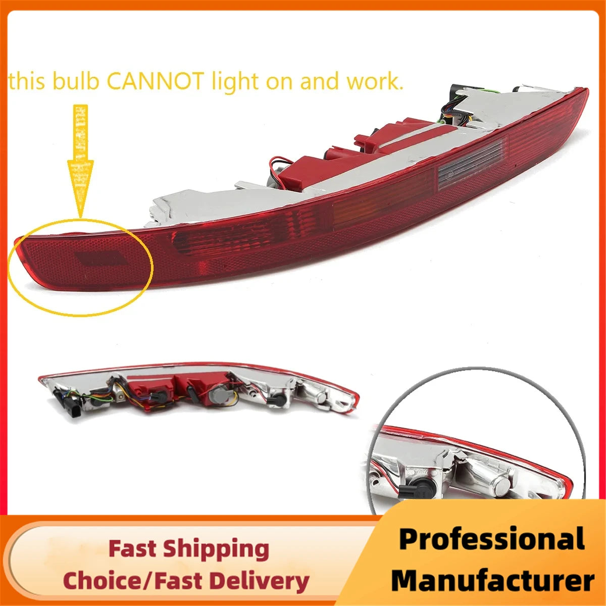 Car Rear Bumper Tail Brake Light For Audi Q5 2.0T 2009-2017 Signal Lamp Replacement