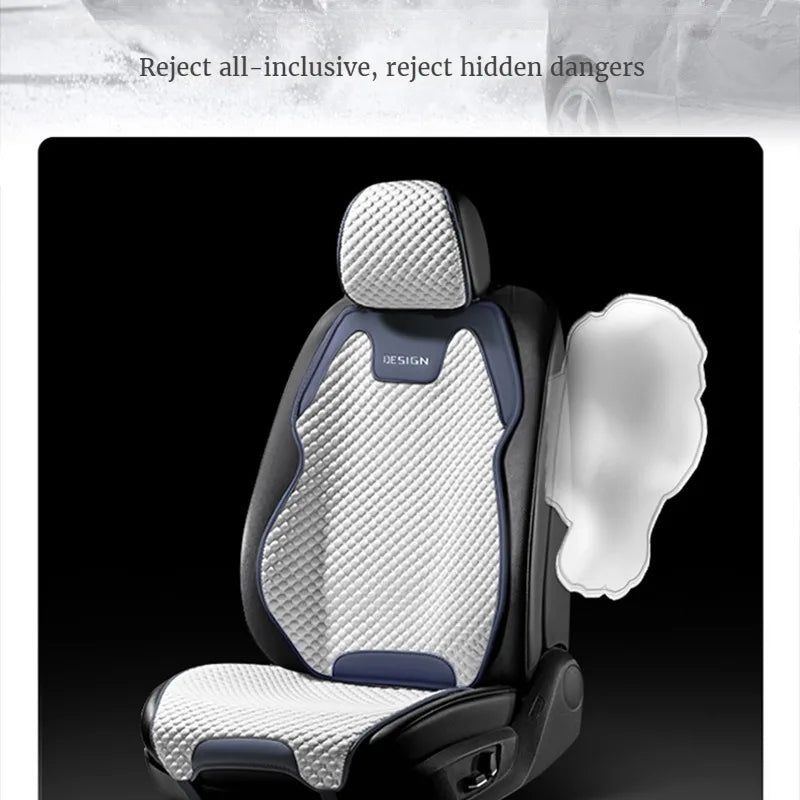 Ice Silk Car Seat Cushion – Breathable, Universal Fit, All-Season Comfort & Durability for Front Seats
