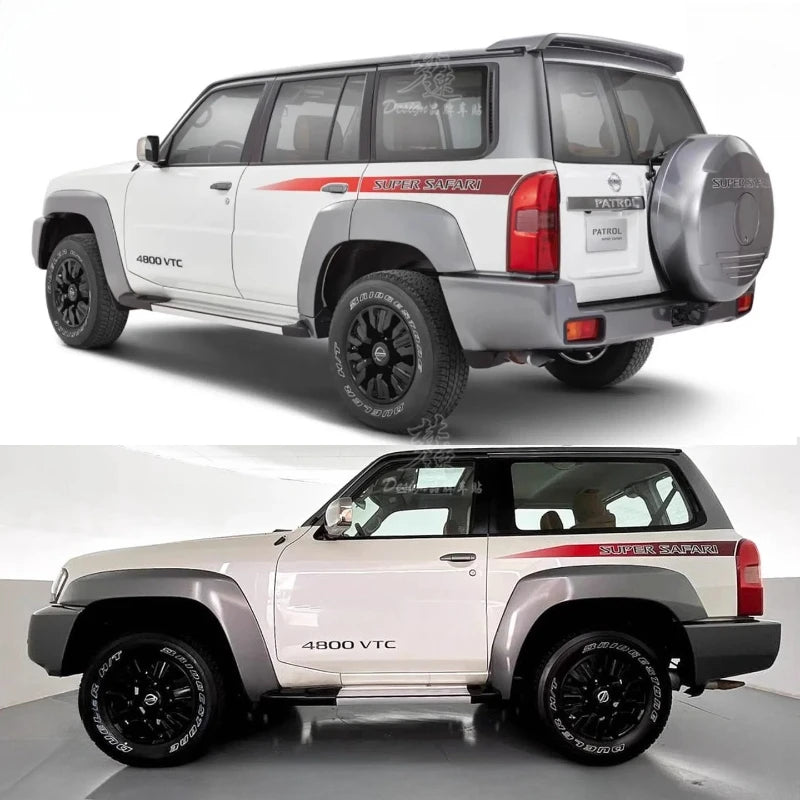 Premium Sport Style Vinyl Decal for Nissan Patrol Y61 Super Safari β Custom Body Graphics & Exterior Decoration Sticker Kit
